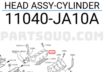Nissan 11040JA10A HEAD ASSY-CYLINDER