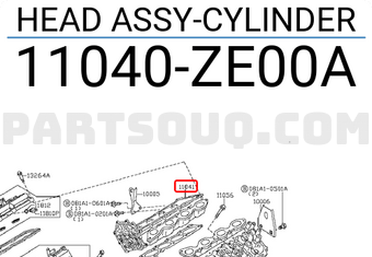 Nissan 11040ZE00A HEAD ASSY-CYLINDER