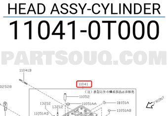 Nissan 110410T000 HEAD ASSY-CYLINDER