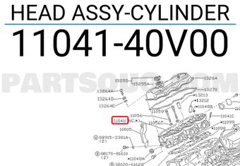 Nissan 1104140V00 HEAD ASSY-CYLINDER