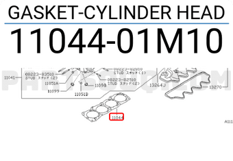 Nissan 1104401M10 GASKET-CYLINDER HEAD
