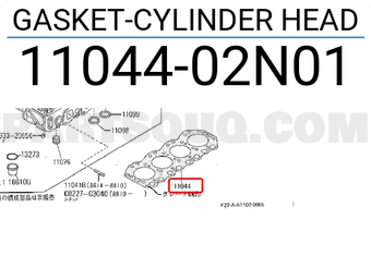 Nissan 1104402N01 GASKET-CYLINDER HEAD