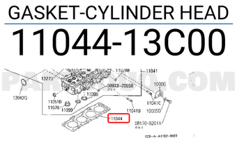 Nissan 1104413C00 GASKET-CYLINDER HEAD