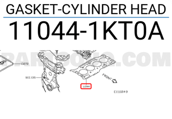 Nissan 110441KT0A GASKET-CYLINDER HEAD
