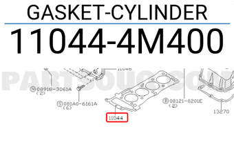Nissan 110444M400 GASKET-CYLINDER