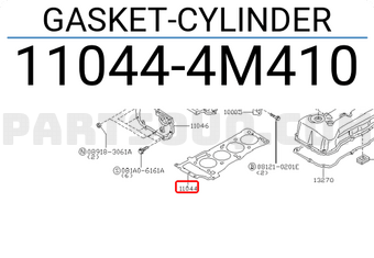 Nissan 110444M410 GASKET-CYLINDER