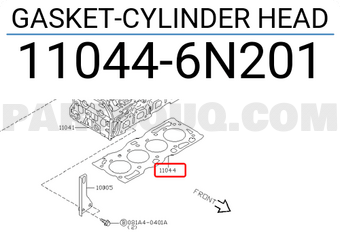 Nissan 110446N201 GASKET-CYLINDER HEAD