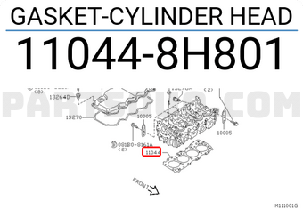 Nissan 110448H801 GASKET-CYLINDER HEAD