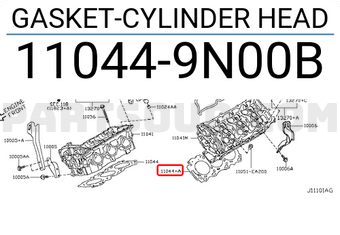 Nissan 110449N00B GASKET-CYLINDER HEAD