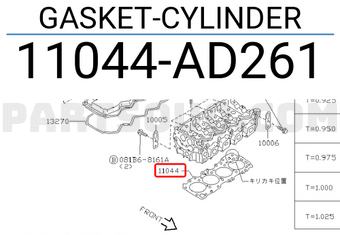 Nissan 11044AD261 GASKET-CYLINDER