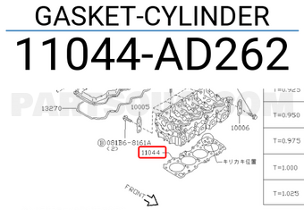 Nissan 11044AD262 GASKET-CYLINDER