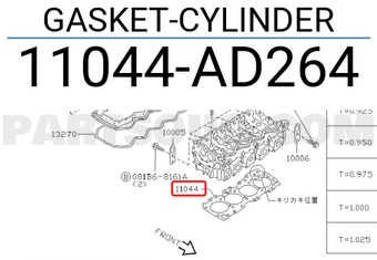 Nissan 11044AD264 GASKET-CYLINDER