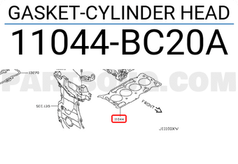 Nissan 11044BC20A GASKET-CYLINDER HEAD