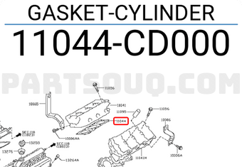 Nissan 11044CD000 GASKET-CYLINDER