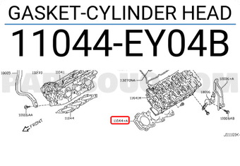 Nissan 11044EY04B GASKET-CYLINDER HEAD