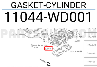 Nissan 11044WD001 GASKET-CYLINDER