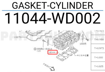 Nissan 11044WD002 GASKET-CYLINDER