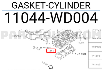Nissan 11044WD004 GASKET-CYLINDER