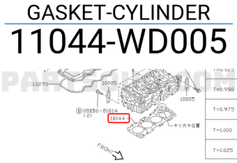Nissan 11044WD005 GASKET-CYLINDER