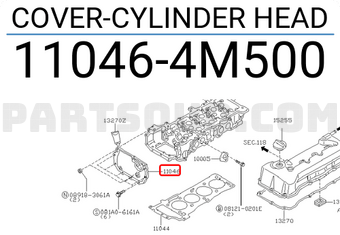 Nissan 110464M500 COVER-CYLINDER HEAD