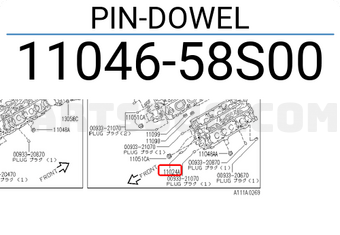 Nissan 1104658S00 PIN-DOWEL