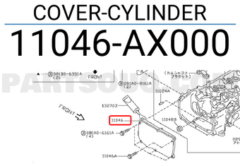 Nissan 11046AX000 COVER-CYLINDER