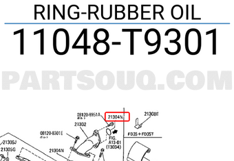 Nissan 11048T9301 RING-RUBBER OIL