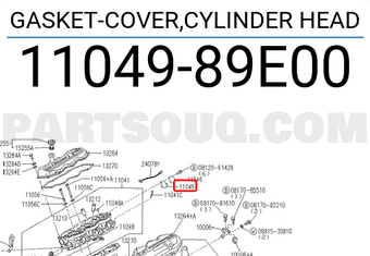 Nissan 1104989E00 GASKET-COVER,CYLINDER HEAD
