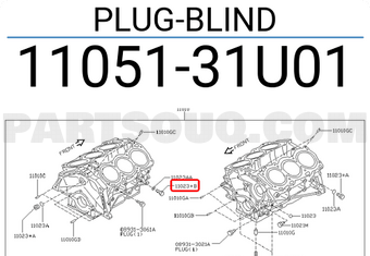 Nissan 1105131U01 PLUG-BLIND