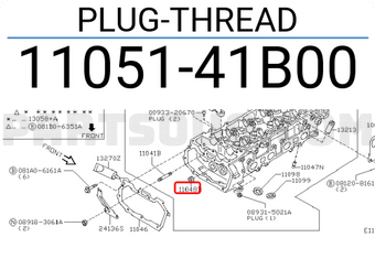 Nissan 1105141B00 PLUG-THREAD
