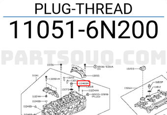 Nissan 110516N200 PLUG-THREAD