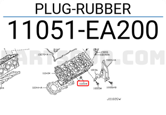 Nissan 11051EA200 PLUG-RUBBER