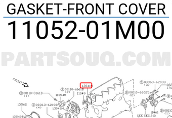 Nissan 1105201M00 GASKET-FRONT COVER
