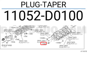 Nissan 11052D0100 PLUG-TAPER