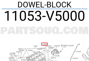 Nissan 11053V5000 DOWEL-BLOCK