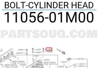 Nissan 1105601M00 BOLT-CYLINDER HEAD
