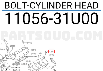 Nissan 1105631U00 BOLT-CYLINDER HEAD
