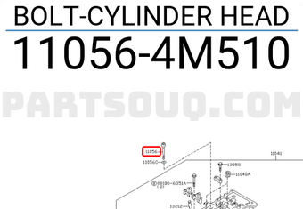 Nissan 110564M510 BOLT-CYLINDER HEAD
