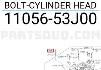 Nissan 1105653J00 BOLT-CYLINDER HEAD