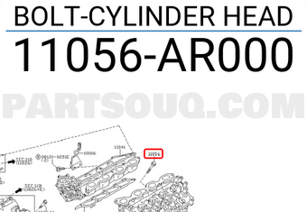 Nissan 11056AR000 BOLT-CYLINDER HEAD