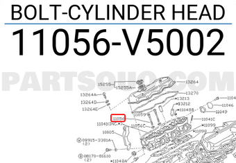Nissan 11056V5002 BOLT-CYLINDER HEAD