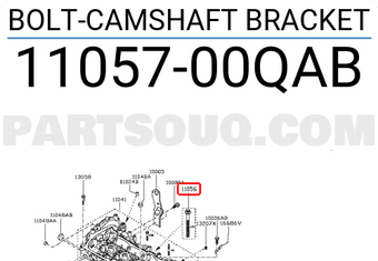 Nissan 1105700QAB BOLT-CAMSHAFT BRACKET