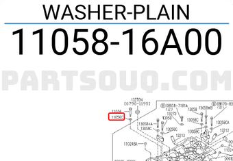 Nissan 1105816A00 WASHER-PLAIN