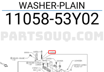 Nissan 1105853Y02 WASHER-PLAIN