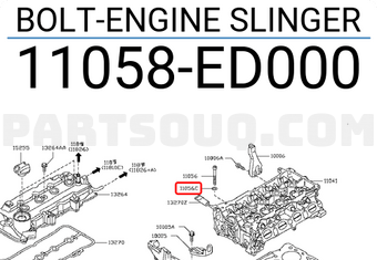 Nissan 11058ED000 BOLT-ENGINE SLINGER