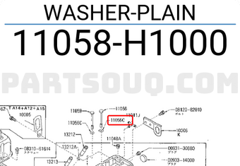 Nissan 11058H1000 WASHER-PLAIN