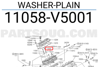 Nissan 11058V5001 WASHER-PLAIN