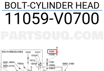 Nissan 11059V0700 BOLT-CYLINDER HEAD