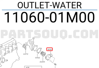 Nissan 1106001M00 OUTLET-WATER