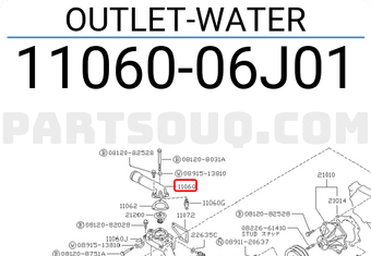 Nissan 1106006J01 OUTLET-WATER
